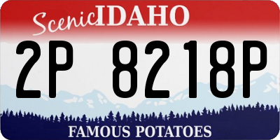 ID license plate 2P8218P