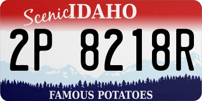 ID license plate 2P8218R