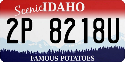 ID license plate 2P8218U