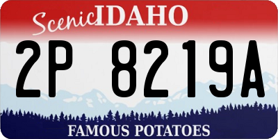 ID license plate 2P8219A