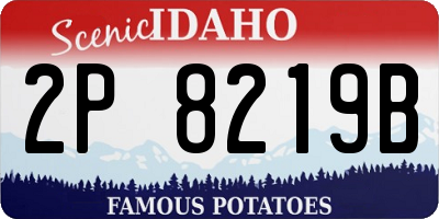ID license plate 2P8219B
