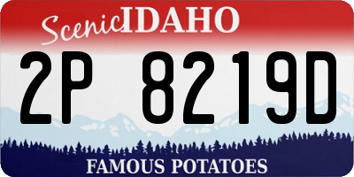 ID license plate 2P8219D