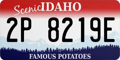 ID license plate 2P8219E