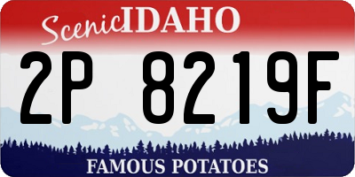 ID license plate 2P8219F