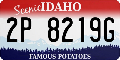ID license plate 2P8219G