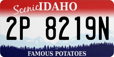 ID license plate 2P8219N