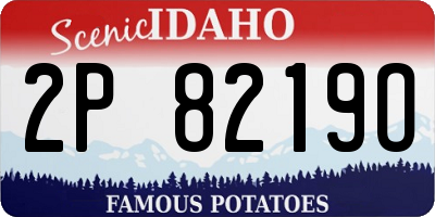 ID license plate 2P8219O