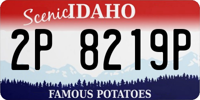 ID license plate 2P8219P