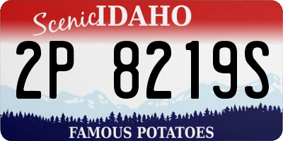 ID license plate 2P8219S