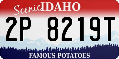 ID license plate 2P8219T