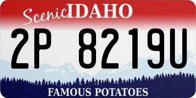 ID license plate 2P8219U