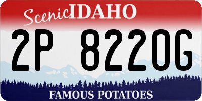 ID license plate 2P8220G