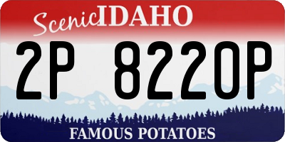 ID license plate 2P8220P