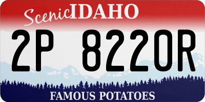 ID license plate 2P8220R