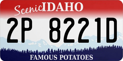 ID license plate 2P8221D