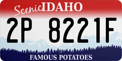 ID license plate 2P8221F