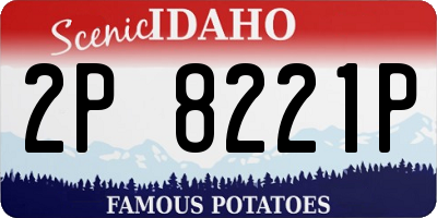 ID license plate 2P8221P
