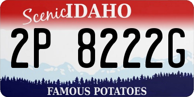ID license plate 2P8222G