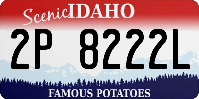 ID license plate 2P8222L