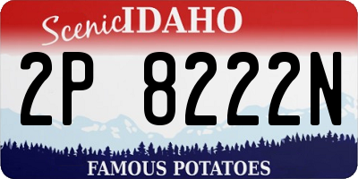 ID license plate 2P8222N