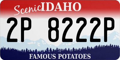 ID license plate 2P8222P