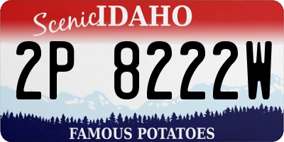ID license plate 2P8222W