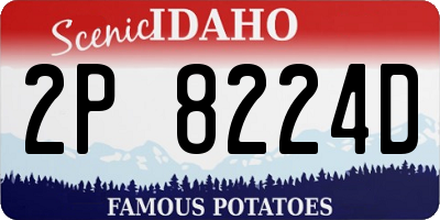 ID license plate 2P8224D