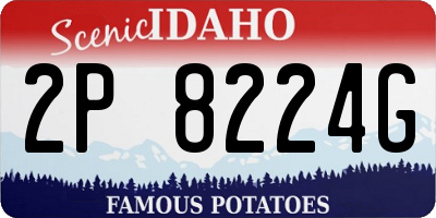 ID license plate 2P8224G