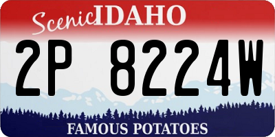 ID license plate 2P8224W