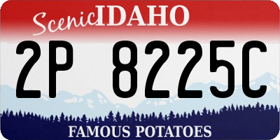 ID license plate 2P8225C