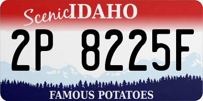 ID license plate 2P8225F