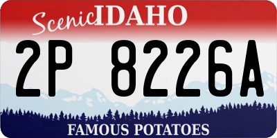 ID license plate 2P8226A
