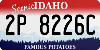 ID license plate 2P8226C
