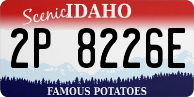 ID license plate 2P8226E