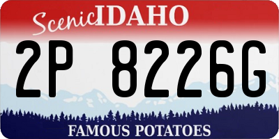 ID license plate 2P8226G