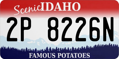 ID license plate 2P8226N