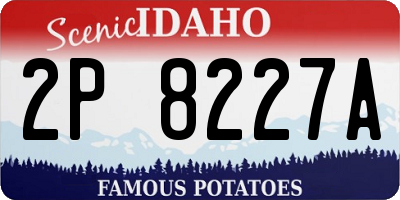 ID license plate 2P8227A