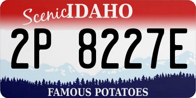 ID license plate 2P8227E