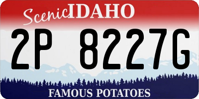 ID license plate 2P8227G