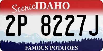 ID license plate 2P8227J