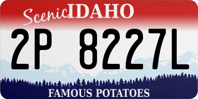 ID license plate 2P8227L