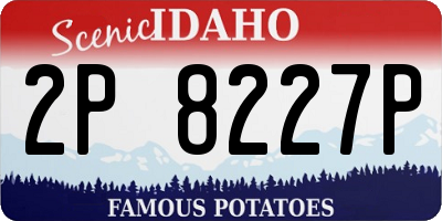 ID license plate 2P8227P