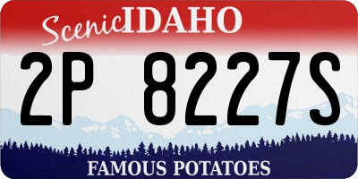 ID license plate 2P8227S