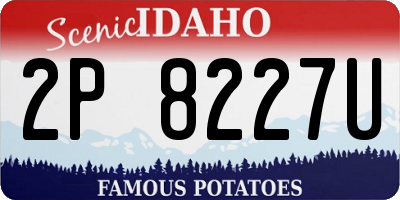ID license plate 2P8227U