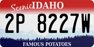 ID license plate 2P8227W