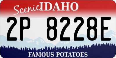 ID license plate 2P8228E