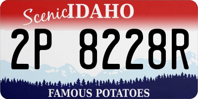 ID license plate 2P8228R