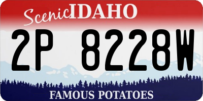 ID license plate 2P8228W