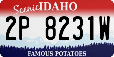 ID license plate 2P8231W