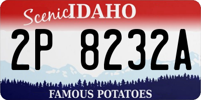 ID license plate 2P8232A